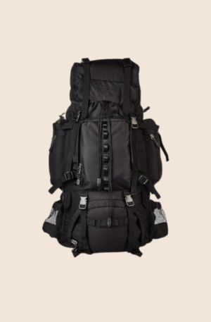 Hiking backpack with internal frame and rain cover